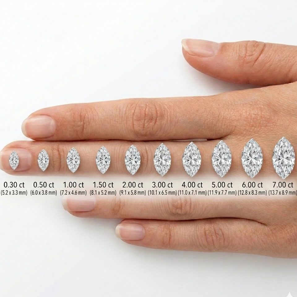 Anillo Solitario Talla Marquise