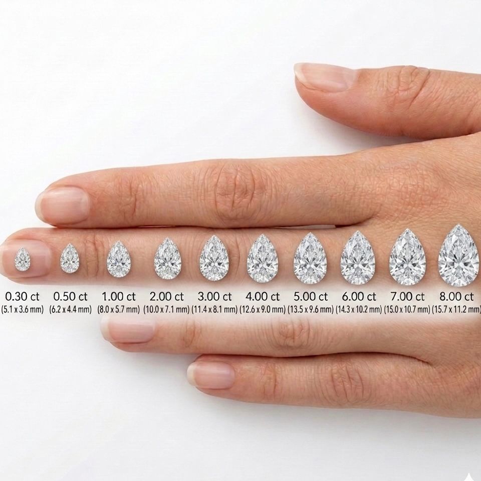 Anillo Halo Pavé Talla Pera