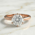 Anillo Solitario Talla Redonda