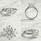 Anillo Solitario Talla Redonda