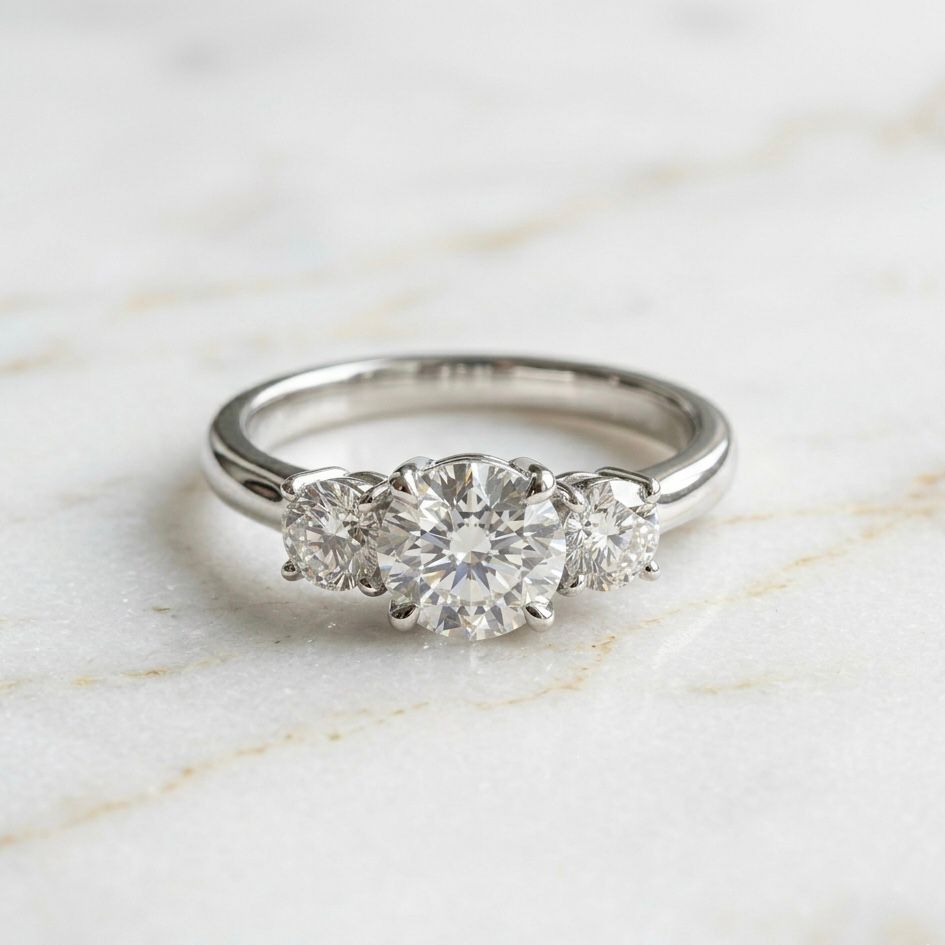 Trilogy Ring Round Cut