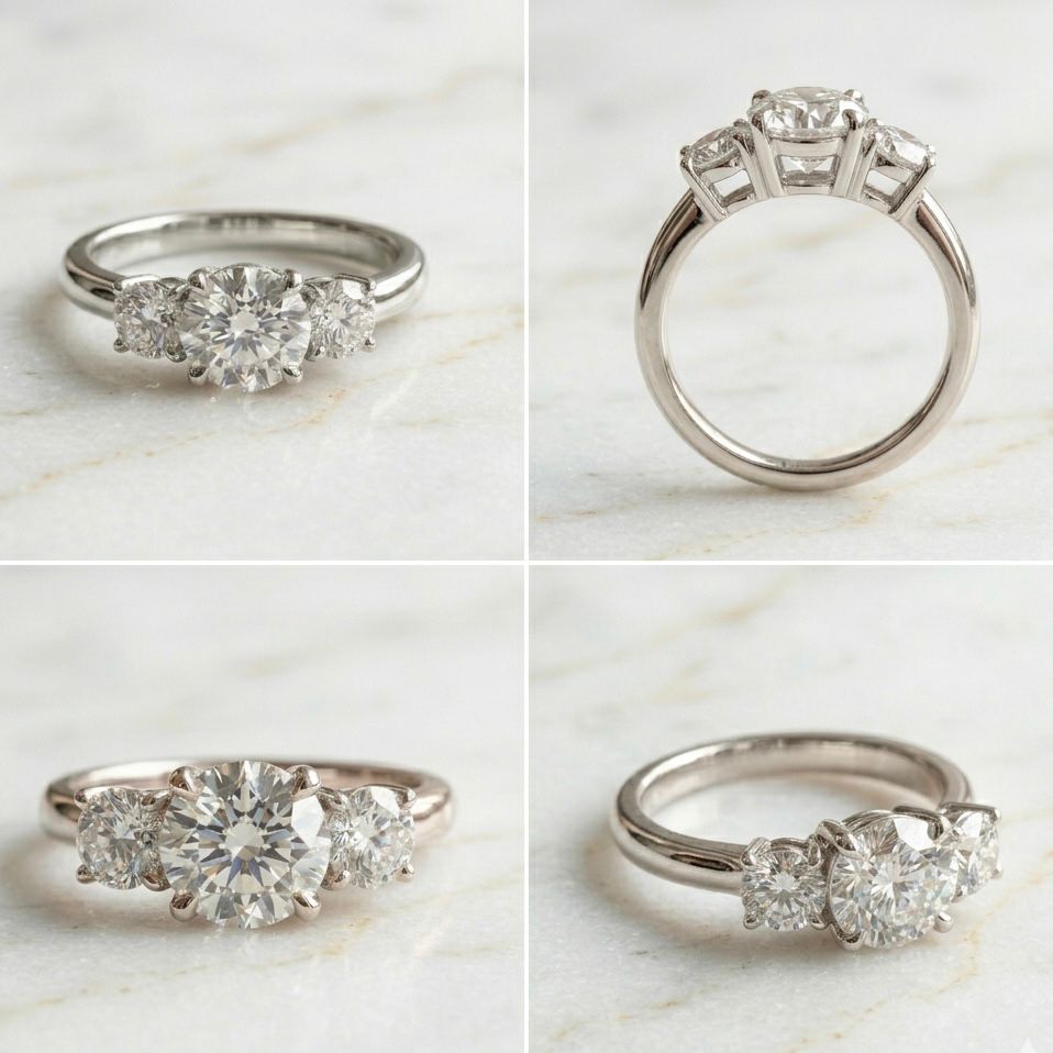 Trilogy Ring Round Cut