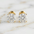 Pendientes Solitarios Talla Redonda