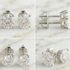Pendientes Solitarios Talla Redonda
