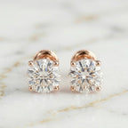 Pendientes Solitarios Talla Redonda