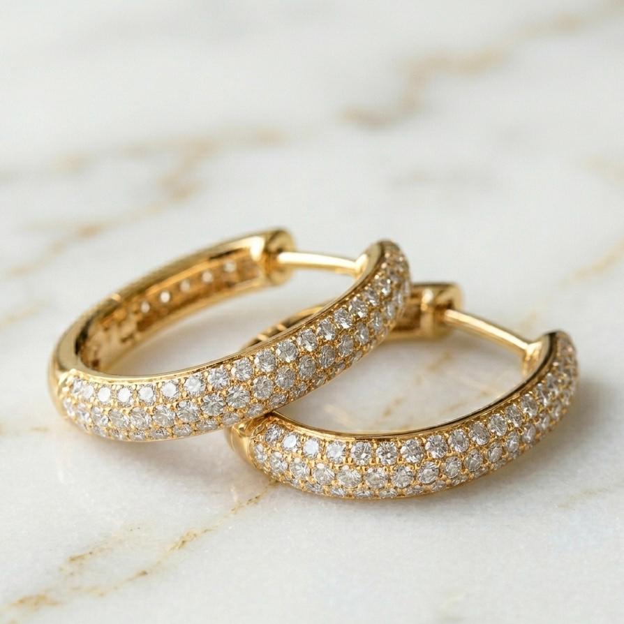 Boucles d'oreilles en diamant