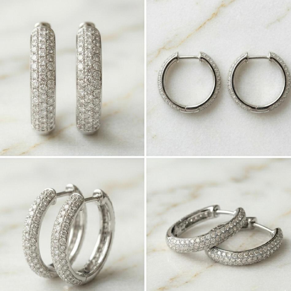 Boucles d'oreilles en diamant