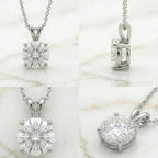 Pendentif Diamant Taille Ronde
