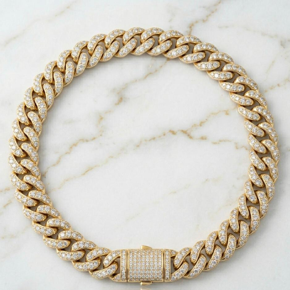 Cadena de Eslabones con Diamantes