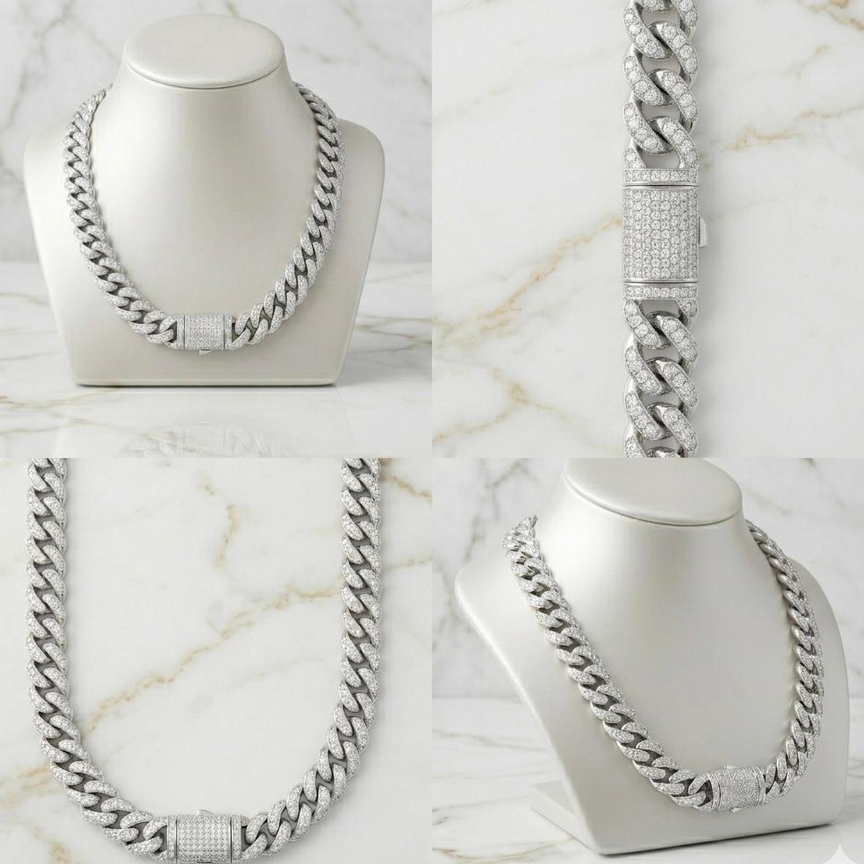 Cadena de Eslabones con Diamantes