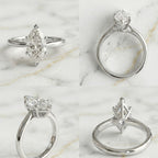 Anillo Solitario Talla Marquise