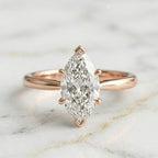 Anillo Solitario Talla Marquise