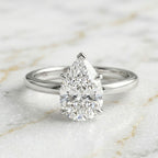 Anillo Solitario Talla Pera