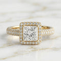 Princess Cut Pave Halo Ring