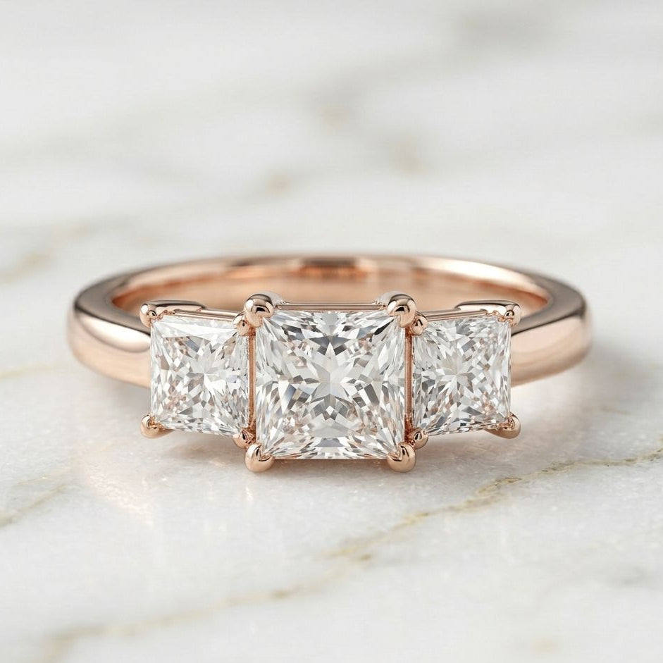 Trilogy Princess Cut Ring