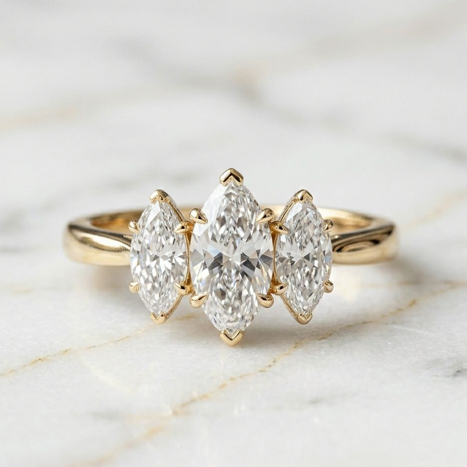 Anillo Trilogy Talla Marquise