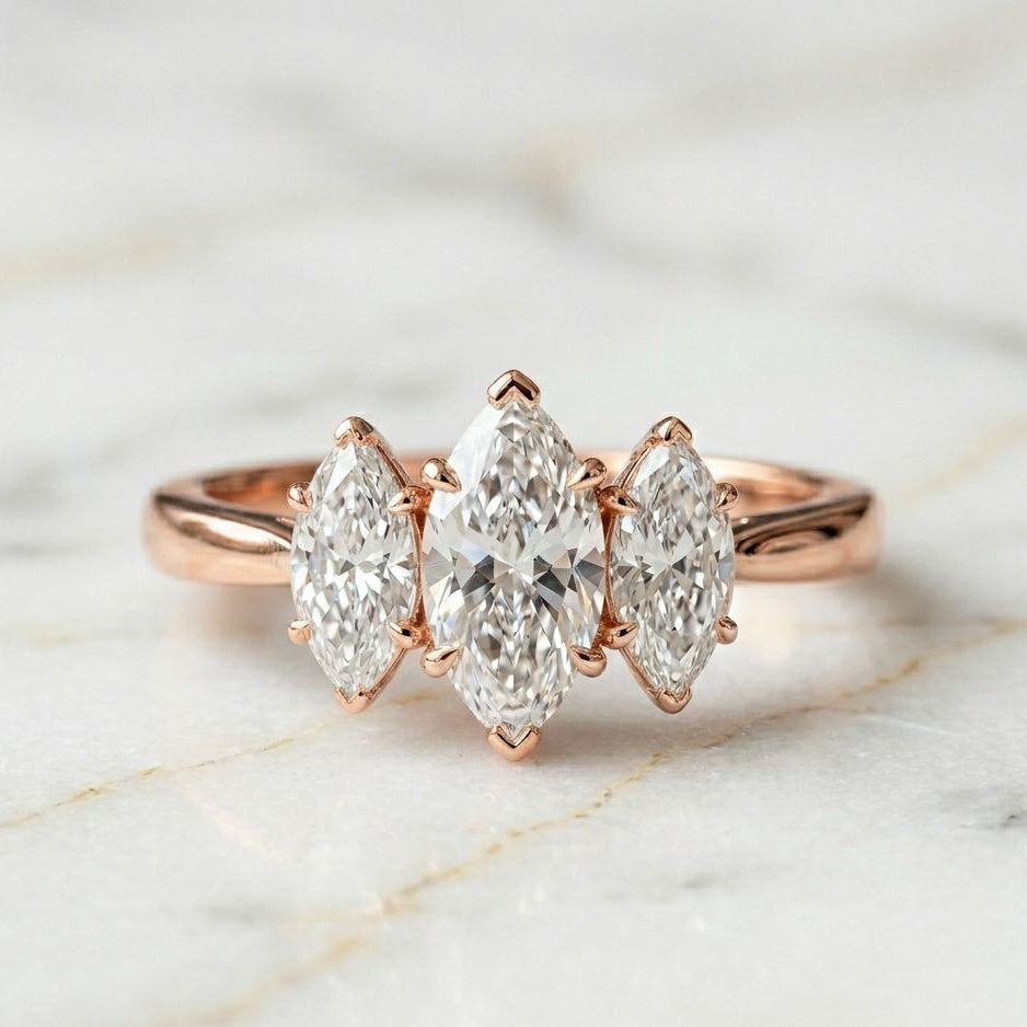 Anillo Trilogy Talla Marquise