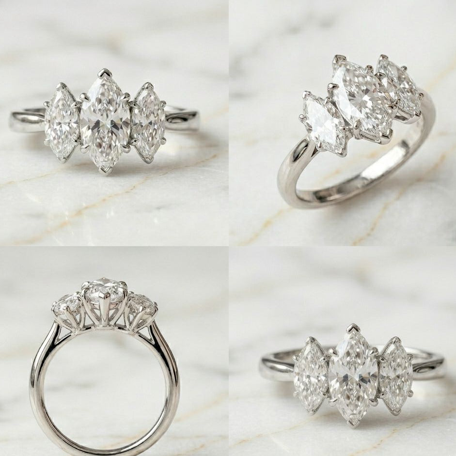 Anillo Trilogy Talla Marquise