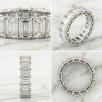 Anillo Eternity Talla Esmeralda