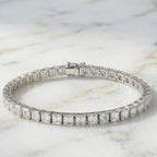 Bracelet tennis taille émeraude