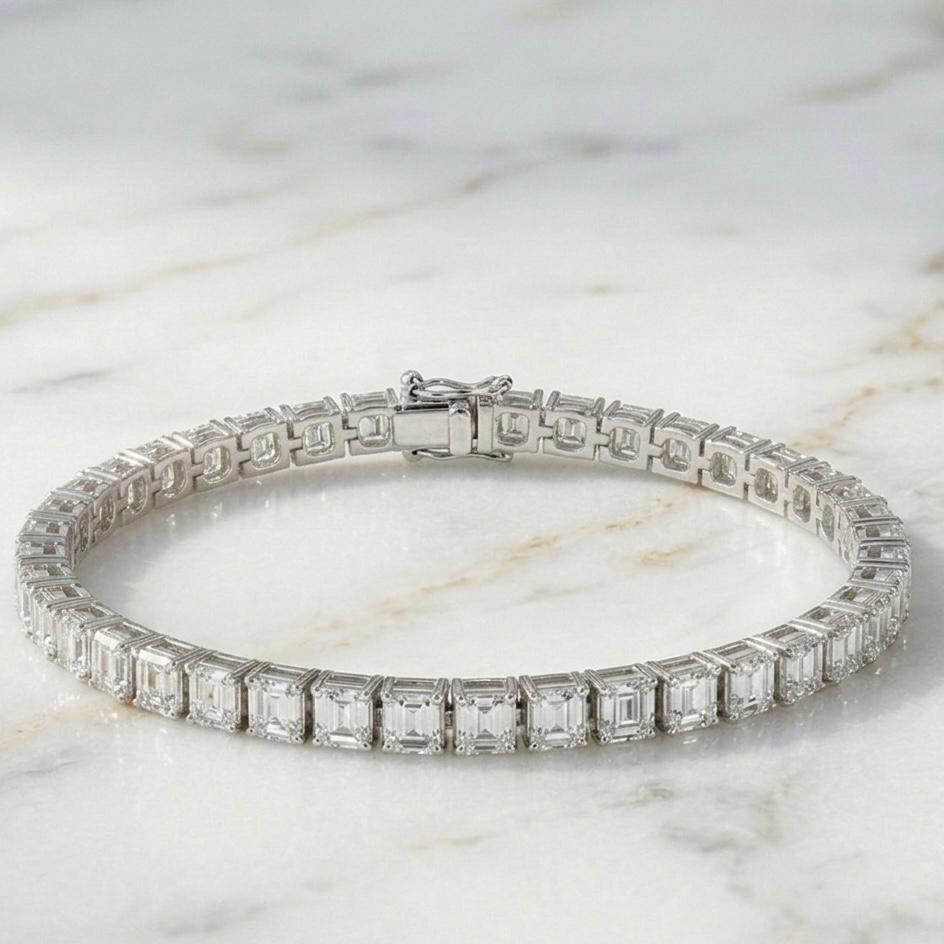 Bracelet tennis taille émeraude