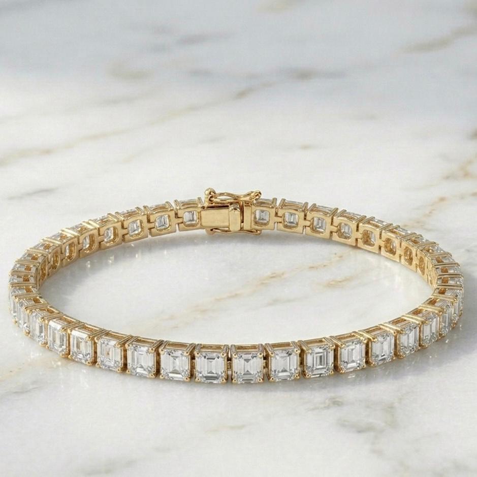Bracelet tennis taille émeraude