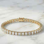 Bracelet tennis taille émeraude