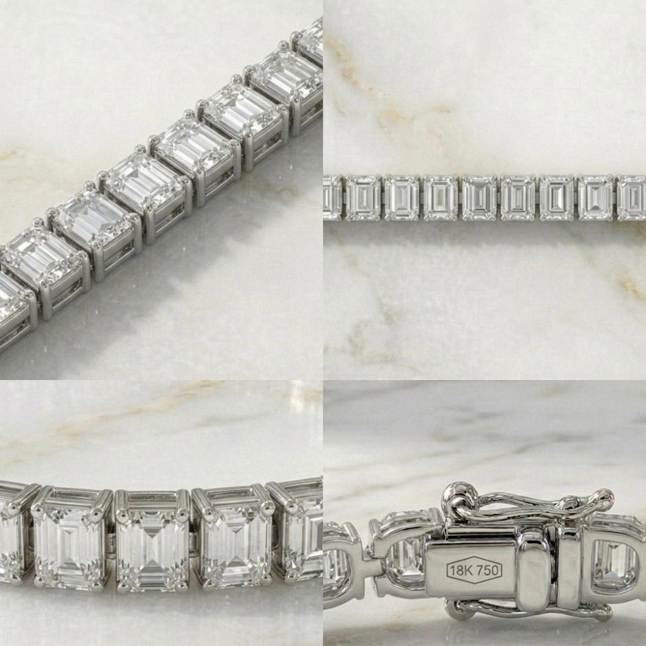 Bracelet tennis taille émeraude