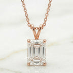 Emerald Cut Solitaire Pendant