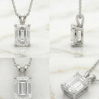 Emerald Cut Solitaire Pendant