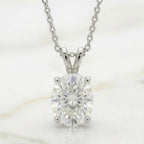 Oval Cut Solitaire Pendant