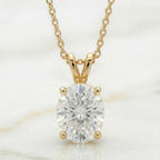 Oval Cut Solitaire Pendant