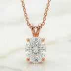 Oval Cut Solitaire Pendant