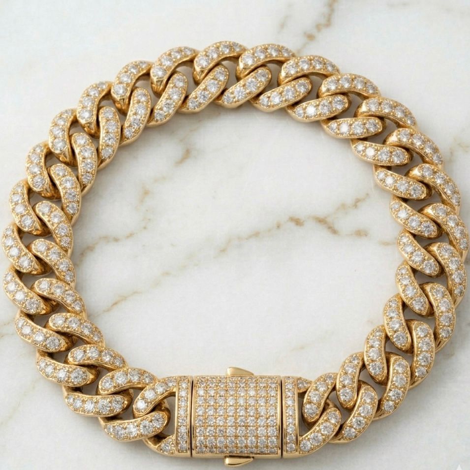 Bracelet à maillons avec diamant