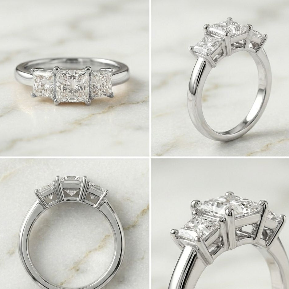 Trilogy Princess Cut Ring