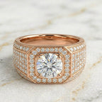 Anillo Sello con Diamante Central